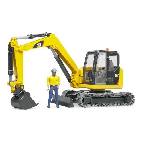 Bruder CAT minikotró figurával 101995930 - Bruder
