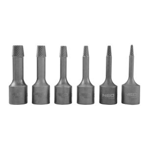 NEO Tools 6-częściowy zestaw wykrętaków do śrub uszkodzonych - Wiertarki i akcesoria do wkrętarek