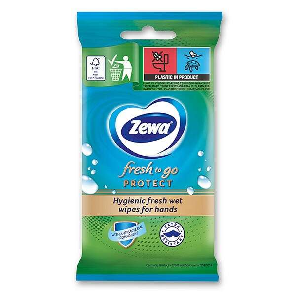 E-shop Vlhčené uteráky na ruky ZEWA Protect 10 kusov
