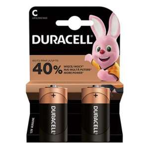 Batérie Duracell C, 2 kusy, alkalické, dlhá životnosť, vysoký výkon - Duracell Batérie