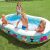 Intex Paradise Lagoon oval inflatable family pool, kids playing in the water
