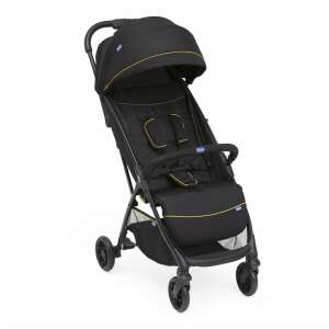 Chicco GLEE stroller, black with yellow accents, lightweight and compact, suitable for newborns to 22 kg - Stroller
