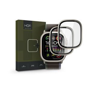 Hofi Glass Pro+ képernyővédő Apple Watch Ultra 49mm-hez, titán keret, 2 darabos - HOFI