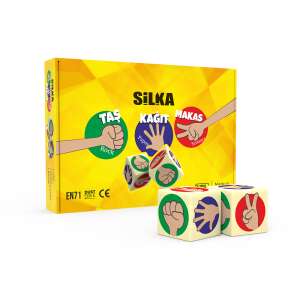 Silka Kő-Papír-Olló Dobókocka Játék, 12 db-os csomag - Radír