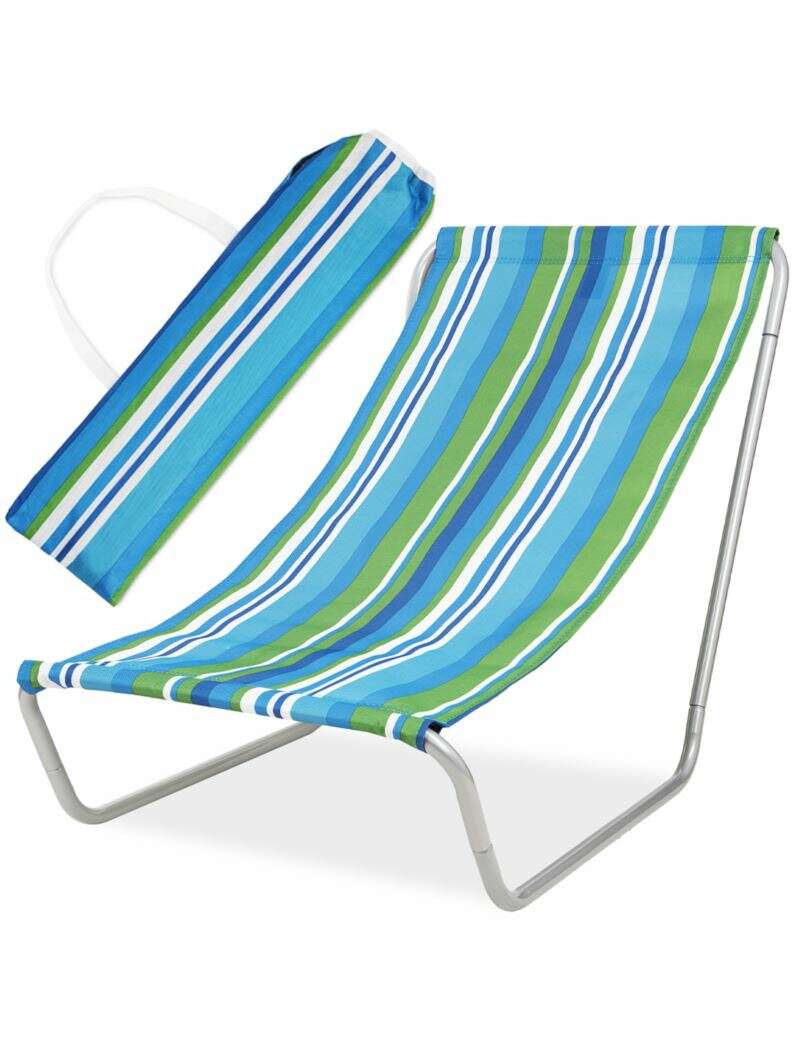 Maverick összecsukható Napozószék - Csíkos - zöld-kék