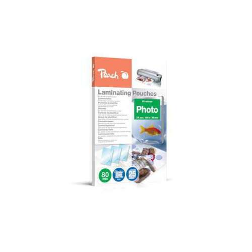 Peach S-PP080-20 80 mikron 10x15 cm fényes lamináló fólia (25 db / csomag)