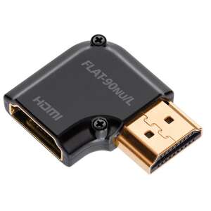 AudioQuest HDMI Type A anya - HDMI Type A anya aranyozott csatlakozós 90 fokos adapter, fekete, aranyozott csatlakozókkal - Audioquest