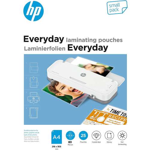 HP Everyday 125 mikron A4 fényes lamináló fólia (100 db / csomag)