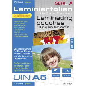 GENIE Laminiertaschen 100 A5 - Folien 102068273 - Bürobedarf