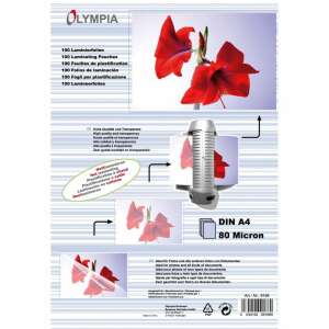 Olympia 80 mikron A4 lamináló fólia (100 db / csomag) 102068401 - Lamináló fólia
