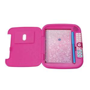 Vtech Jurnal Magic deschis, arătând interiorul cu un caiet, un stilou și o tastatură - Jurnale