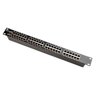 ExtraLink EX.15692 Patch Panel Gigabit cu 24 porturi, negru, pentru sisteme de cablare structurată - Extralink