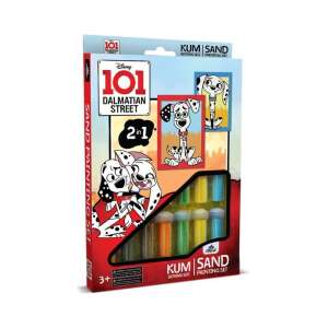101 Dalmatinerstraße 2 in 1 Sandmalset, erstelle zwei Bilder mit buntem Sand - Musikinstrumente zum Spielen, Zeichentafeln, Schreibtafeln, Schreibwaren-Sets, Kreative Spiele, Maltafeln und Filzstifte