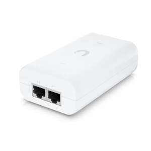 Ubiquiti U-POE++ PoE Injector, weiß, schräge Ansicht, 2 Ethernet-Ports - Ubiquiti Access Points