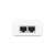 Ubiquiti U-POE++ PoE Injector, white, back view, 2 ethernet ports