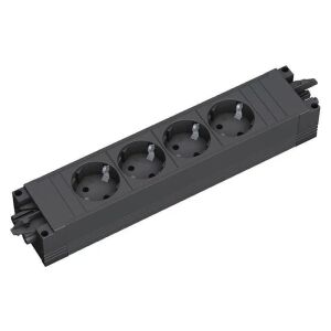 Bachmann STEP BASE 4-fach Steckdosenleiste, schwarz - Bachmann