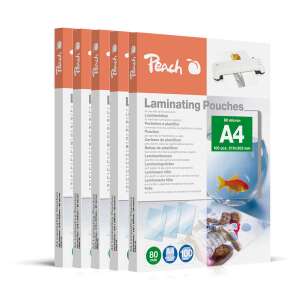 Peach Laminierhüllen, 80 Mikron, A4, 100 Stück - Peach