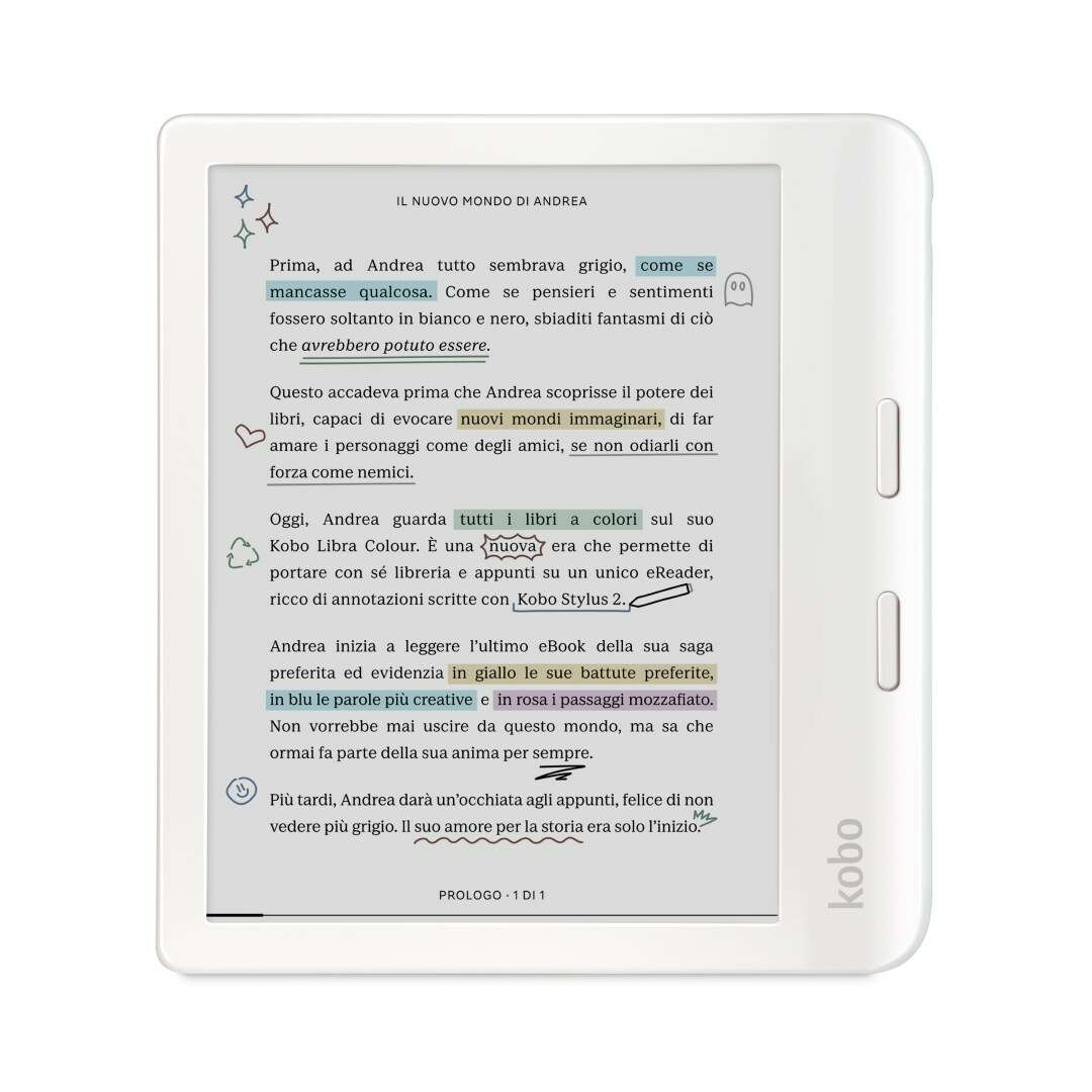 Rakuten kobo libra colour 32 gb e-book olvasó - fehér