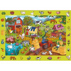 Trefl Spy Guy Farm Puzzle, 24 Teile, ab 3 Jahren, Bauernhoftiere, versteckte Objekte, finde die Tiere, Kinderpuzzle - Puzzle