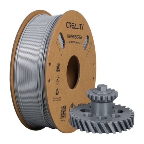 Creality Hyper ABS Filament 1.75mm Grau mit gedrucktem Zahnrad