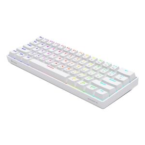 Vizualizare în unghi a tastaturii mecanice Savio Whiteout X2 60% care arată designul compact - Tastaturi