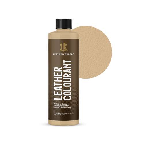 Leather Expert Leather Colourant 250ml Beige 201, Leather Dye for restoring or changing the color of leather, for furniture, car seats, bags, jackets, shoes