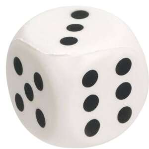 White and black squishy dice toy, South Perfect Decor - Stress ball