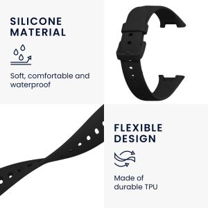 Kwmobile черен силиконов резервен ремък за Xiaomi Mi Band 7 Pro, водоустойчив и гъвкав дизайн - Смарт устройство