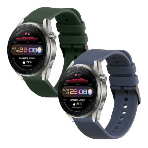 Kwmobile 2-pak Paski do Huawei Watch 4/Watch 4 Pro/Watch 3 w kolorze ciemnozielonym i niebieskim - Artykuły techniczne i elektronika