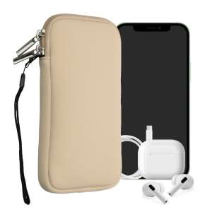 Puzdro na telefón Kwmobile XXL 7 palcov, neoprén, krémová farba, so zipsom, pre smartfóny a iné zariadenia - Kwmobile Puzdrá na telefóny