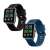 2 darabos Kwmobile csereszárú óraszíj Popglory P66 okosórahoz, fekete és kék szilikon szíj