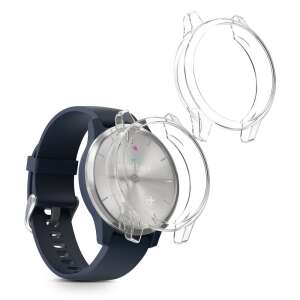 Kwmobile Garmin Vivomove 3S Screen Protector, Transparent Silicone Case, 2 Pack - Kwmobile Smart watch case