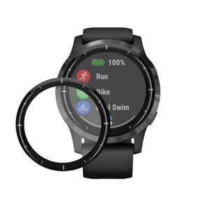 Kwmobile screen protector for Garmin Vivoactive 4 smartwatch, transparent and black, 2 pack - Computers and Accessory