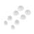 Set of 8 replacement ear tips for Sennheiser CX 300S, CX 6.00BT, and Momentum In-Ear headphones, transparent silicone, Kwmobile