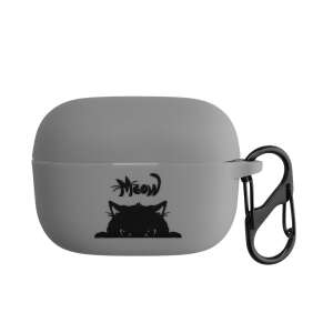 Kwmobile silicone case for Sony LinkBuds S with cat design and carabiner - Headset Accessory