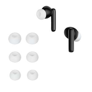 Kwmobile replacement ear tips for QCY T13 earbuds, 6 pack, black, silicone - Headset Accessory