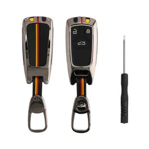 Kwmobile Car Key Case for Audi 3 Buttons - Smart Key, Multicolor, Zinc, KWM000024XL001C