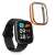 Kwmobile protective case for Xiaomi Redmi Watch 3 Active, black and rose gold, silicone, 2 pack