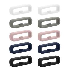 Set of 10 kwmobile silicone watch strap buckles for 22mm smartwatch straps, multicolor - Smart device