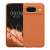 Kwmobile Google Pixel 8 phone case, orange silicone case, front and back view