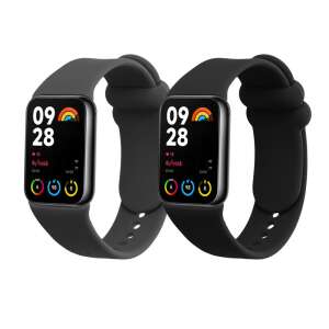 2 броя каишки Kwmobile за Xiaomi Mi Band 8 Pro, черен и сив силикон - Каишка за умен часовник