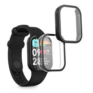 Kwmobile Xiaomi Mi Band 8 Pro Case, Transparent Black, Full Body Protection - Smart watch strap