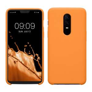 Kwmobile OnePlus 6 Case, Orange Silicone Case, Protective Phone Case - Phone Case