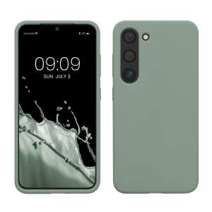 Kwmobile Samsung Galaxy S23 Case, Green Silicone Case, Front and Back View - Kwmobile