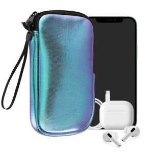 Univerzálny telefónny obal Kwmobile, veľkosť L - 6,5 palca, zelený, neoprén, s telefónom, slúchadlami a nabíjacím puzdrom - Kwmobile Puzdrá na telefóny