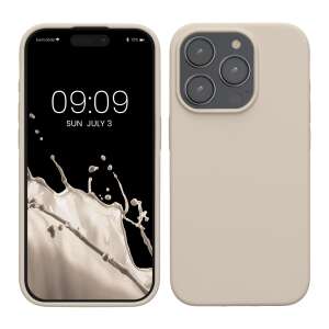 Kwmobile Silicone Case for Apple iPhone 15 Pro, Cream - Phone Case