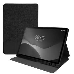 Kwmobile case for Samsung Galaxy Tab S9 FE Plus, dark gray/black, textile, stand function, 3 viewing angles - Tablet Case