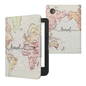 Puzdro Kwmobile Kobo Clara 2E, viacfarebný dizajn mapy sveta, ekokoža - Počítače a doplnky