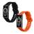2-pak Kwmobile zamienne paski do smartwatcha Huawei Band 8, czarne i pomarańczowe paski silikonowe