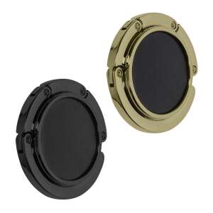 Kwmobile черен и златен сгъваем комплект куки за чанти за маса, закачалка за чанта - Съхранение и сортиране